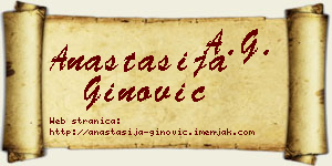 Anastasija Ginović vizit kartica